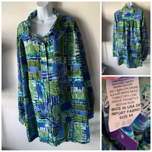 New 5x oversized/roomy plus size blouse - Picture 1 of 1